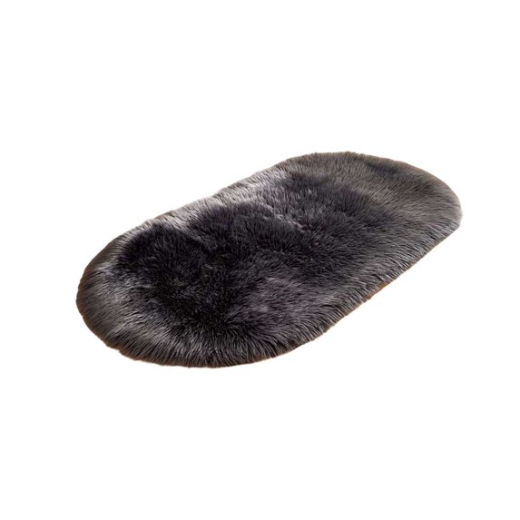 BrowQuartz Blankets Thickened Shaggy Comfortable Rugs Indoor Modern Solid Color Lightweight Bedside Mat Room Foor Home Kindergarten Dark Gray 60*120cm