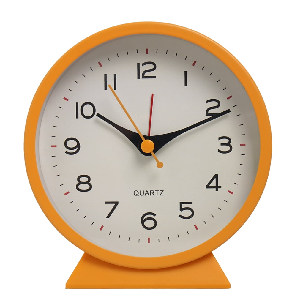 BrowQuartz Desktop Alarm Clock Round Shape Student Bedroom Living Room