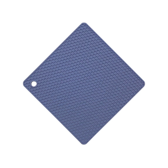 BrowQuartz Insulation Table Mat Plate Pad Square Coaster Nonslip Placemat Countertop Protector Reusable Kitchen Washable Household Gray Blue