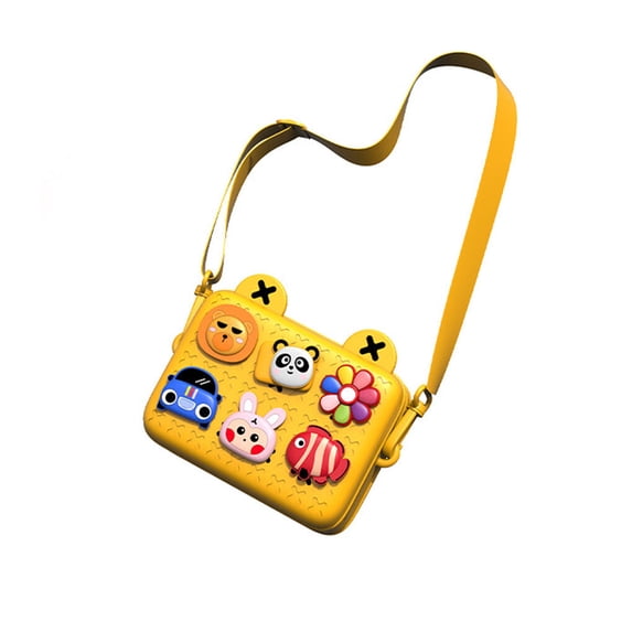 BrowQuartz Kid Bag Softness Christmas Present Kawaii Light-weight Small Chest Pack Supple to Touch Girls Keys Exquisite Crossbody Purse Yellow