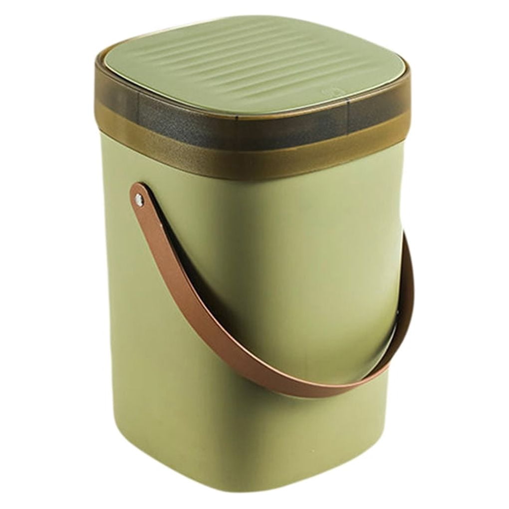 BrowQuartz PP Desktop Trashcan Snap Cover Waste Bin Kitchen Rubbish ...