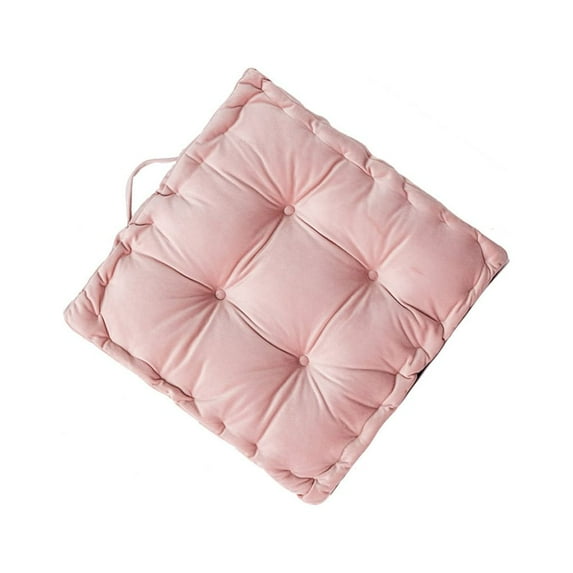 BrowQuartz Square Seat Pad Chair Cushion Sofa Home Floor Mat Pillow Anti-skid Solid Color Business Bar Living Room Bedroom Soft Pink 38*38*8cm