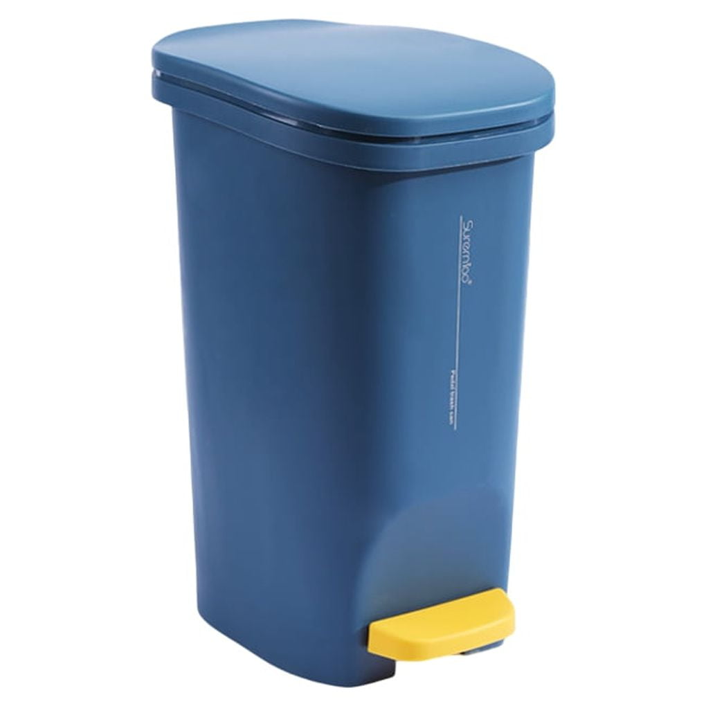 Suremiao Large Durable Kitchen Plastic Trash Can With Foot Pedal