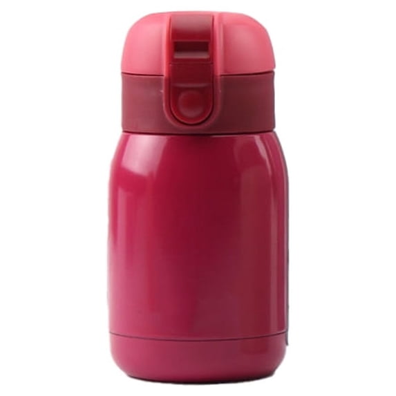 BrowQuartz Water Bottle 200ML Large Capcity Mini Students Coffee Mug Stainless Steel Cartoon Insulated Flasks Holiday Kids Gifts Red 200ml