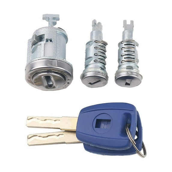 BrowQuartz Zinc Alloy Car Ignition Lock Set Portable Detachable Replacement Diecast Modified Upgrading Vehicle Door Locks Part Blue