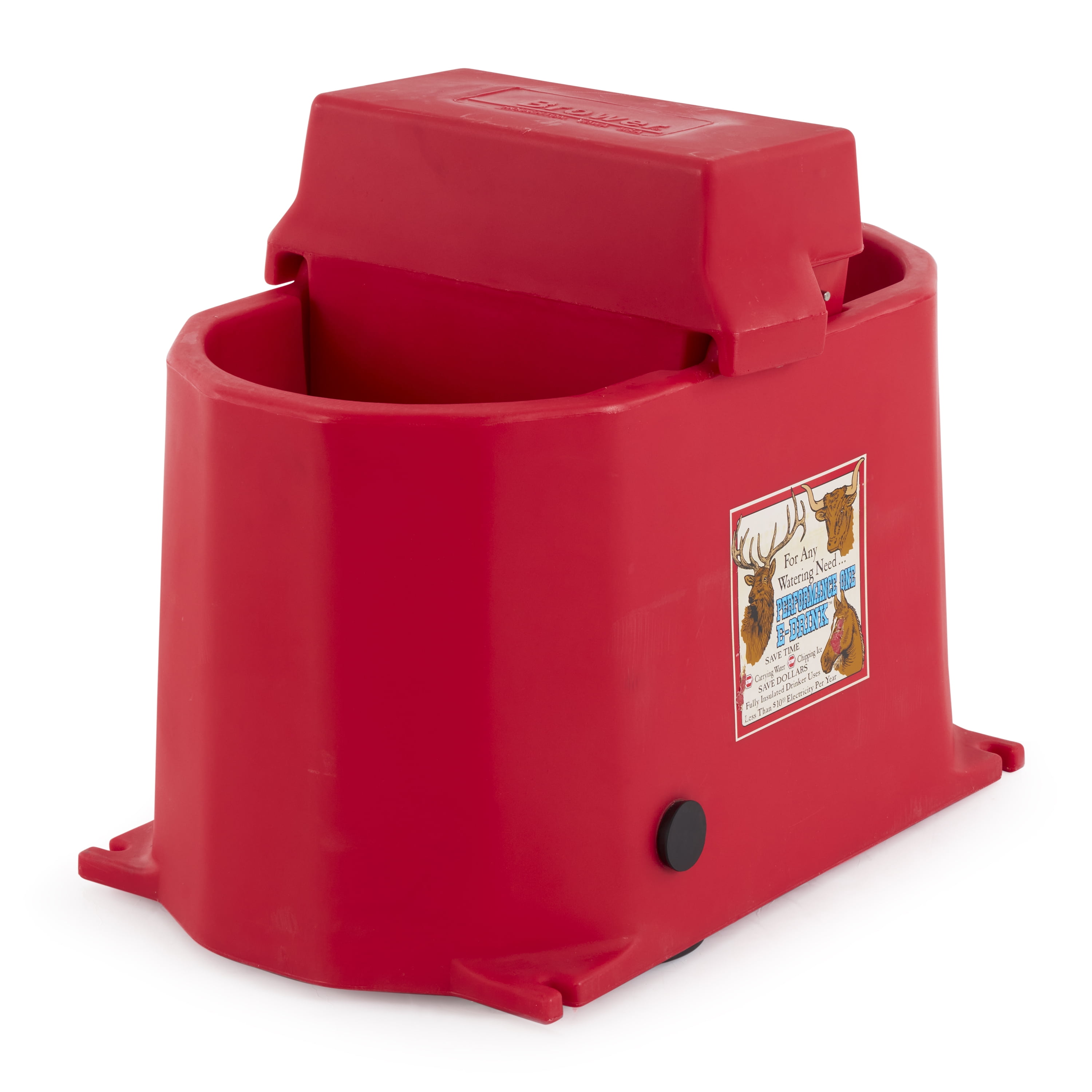 Brower 250W Poly Plastic 17 Gallon Heated Outdoor Livestock Waterer