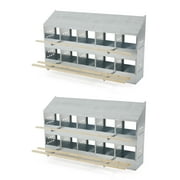 Brower Galvanized Steel 10 Hole 50 Bird Nest Chicken Brooding Box (2 Pack)