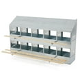 thumbnail image 1 of Brower Galvanized Steel 10 Hole 50 Bird Poultry Nest Chicken Brooding Box, 1 of 11
