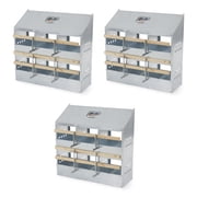 Brower Galvanized Steel 6 Hole 30 Bird Nest Chicken Brooding Box 3 Pack