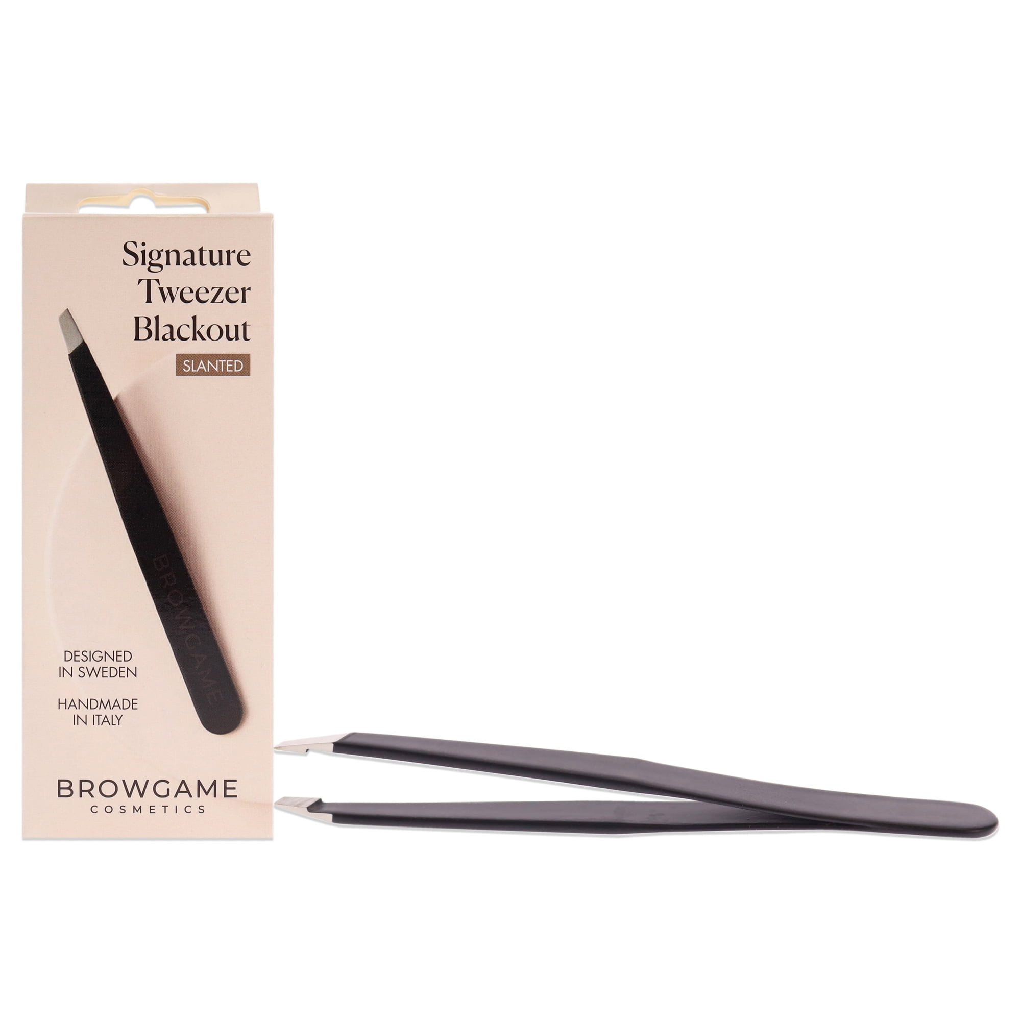 Browgame Signature Slanted Tweezer Blackout, 1 Pc Tweezer