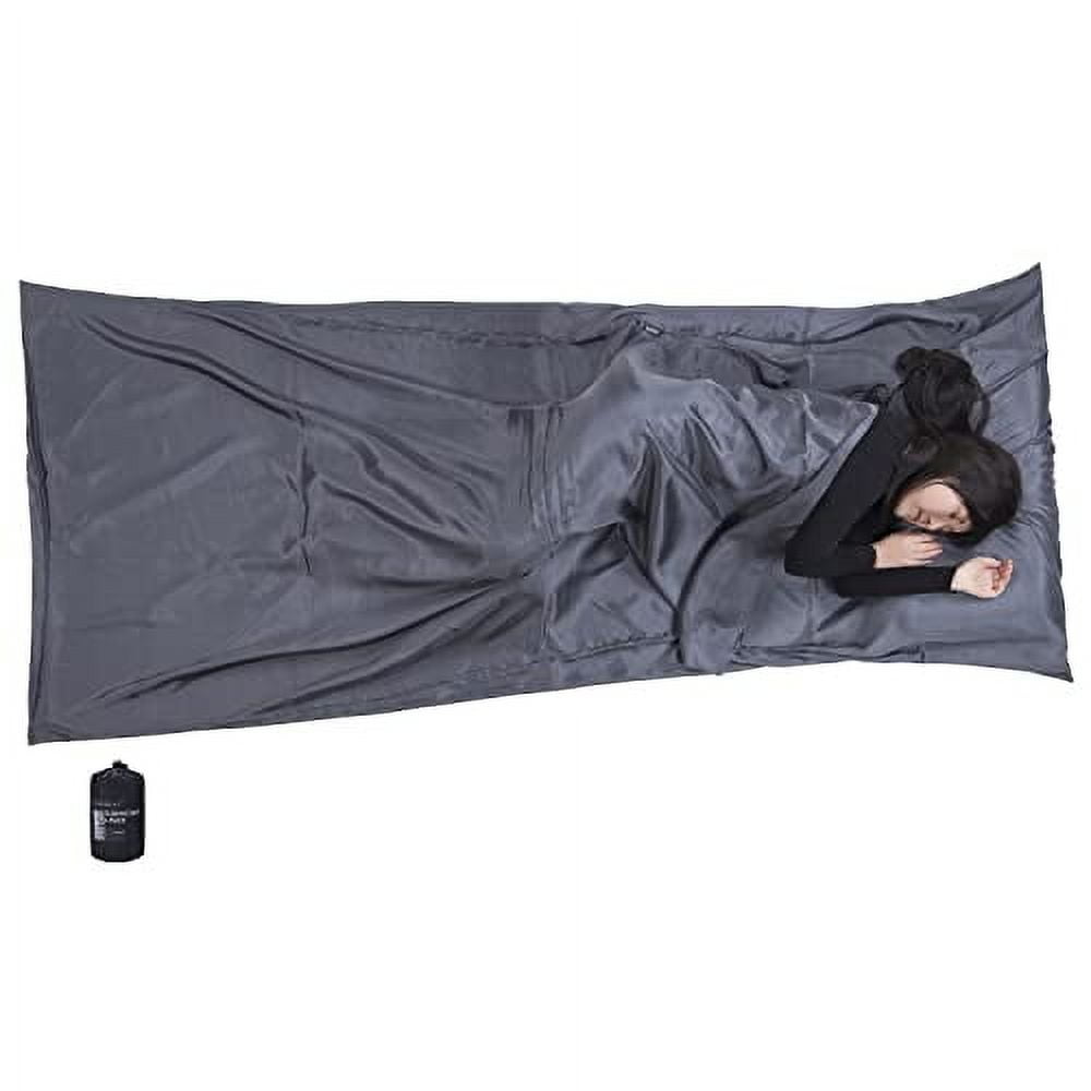Browint Silk Sleeping Bag Liner, Silk Sleep Sack, Extra Wide 87"x34", Lightweight Travel Sheet for Hotels, More Colors for Option, Reinforced Gussets