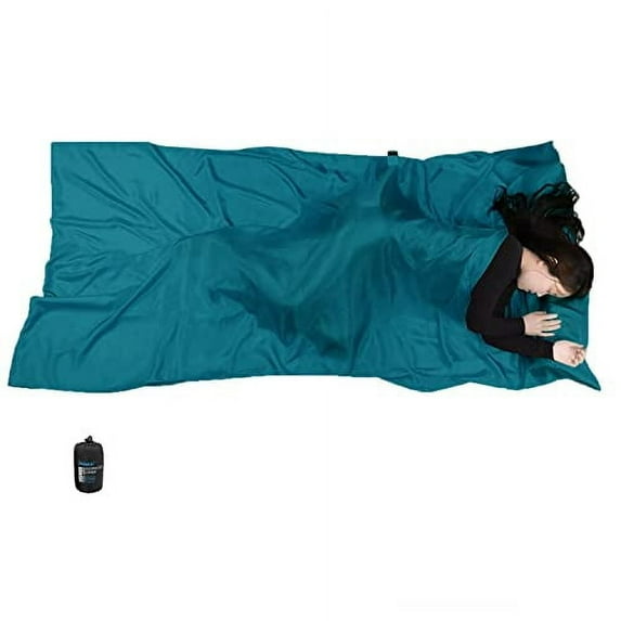 Browint Silk Sleeping Bag Liner, Silk Sleep Sack, Extra Wide 87"x34", Lightweight Travel Sheet for Hotels, More Colors for Option, Reinforced Gussets