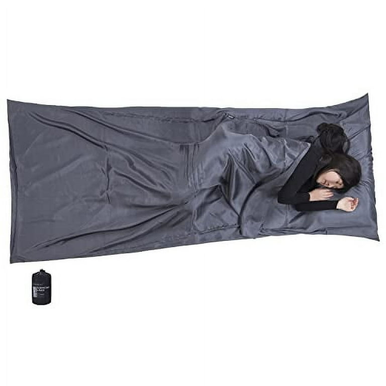 Browint Silk Sleeping Bag Liner, Silk Sleep Sack, Extra Wide 87