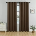 thumbnail image 1 of Brown 100% Blackout Curtains 84 Inch 2 Panels, Luxury Thermal Insulated Curtains for Bedroom Living Room, Soundproof Blackout Window Drapes, Rod Pocket (52W x 84L), 1 of 5