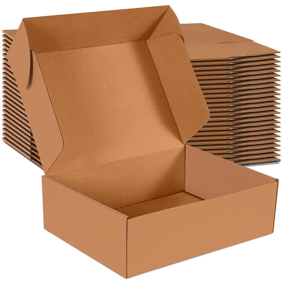Brown 12 X 9 X 4 Inch (Pack of 20) Corrugated Cardboard Shipping Boxes