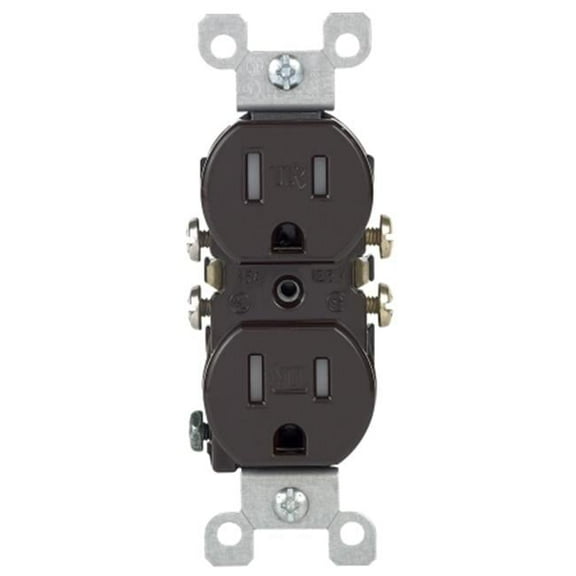 Brown 15 Amp Duplex Receptacle