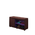 thumbnail image 1 of Brown 18" Storage Bench With Shoe Space - Robust Build & Tall Space, Fiber Batting, 1 of 2