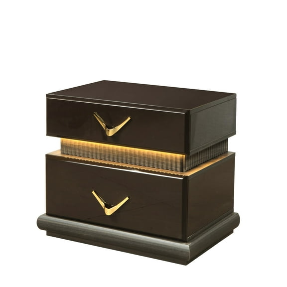 Brown 2 Nightstand With A Stylish And Long-lasting Design Modern Bedside Cabinet In Sophisticated Practical