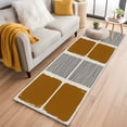 thumbnail image 1 of Brown 2'x6' Runner Rugs for Hallway Kitchen Bedside Non Slip Washable, Modern Painting Farmhouse Striped Abstract Art Entryway Rug Runners with Rubber Backing, Long Carpet Runner for Laundry Room, 1 of 8