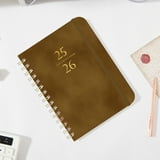 Brown 2025 2026 Planner Calendar Leather Daily Monthly Organizer Weekly