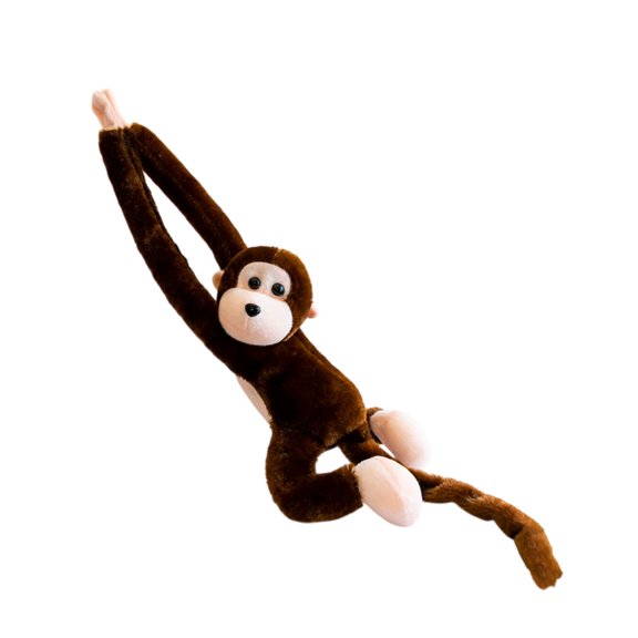 Brown 28 Inch Long Arm Plush Monkey Toy Stuffed Animal Soft Doll Hanging Decor For Childrens Room