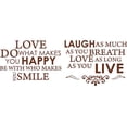 thumbnail image 1 of Brown 32" x 45" Love do what makes you happy.... Vinyl Wall Art Home Decor Decal Sticker, 1 of 1