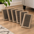 Brown 4'' X 10'' 6 Pack Floor Vent Covers Steel Rust-Resistant Home ...