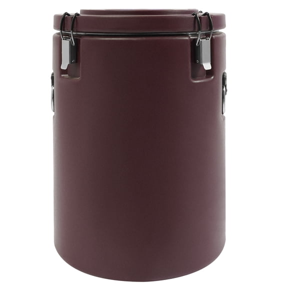 Brown 40L/42.27Qt Insulated Food Container, Stainless Steel Container, 40L Commercial Soup Carrier 15 Hours Heat Preservation for Hot and Cold Food Storage Restaurant Canteen Home Lunch Use