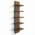 thumbnail image 1 of 5 Tier Wall Shelf Unit, Brown Wall Shelf, Multifunctional Display Floating Shelf, Bedroom and Home Decor Organizer, 1 of 8