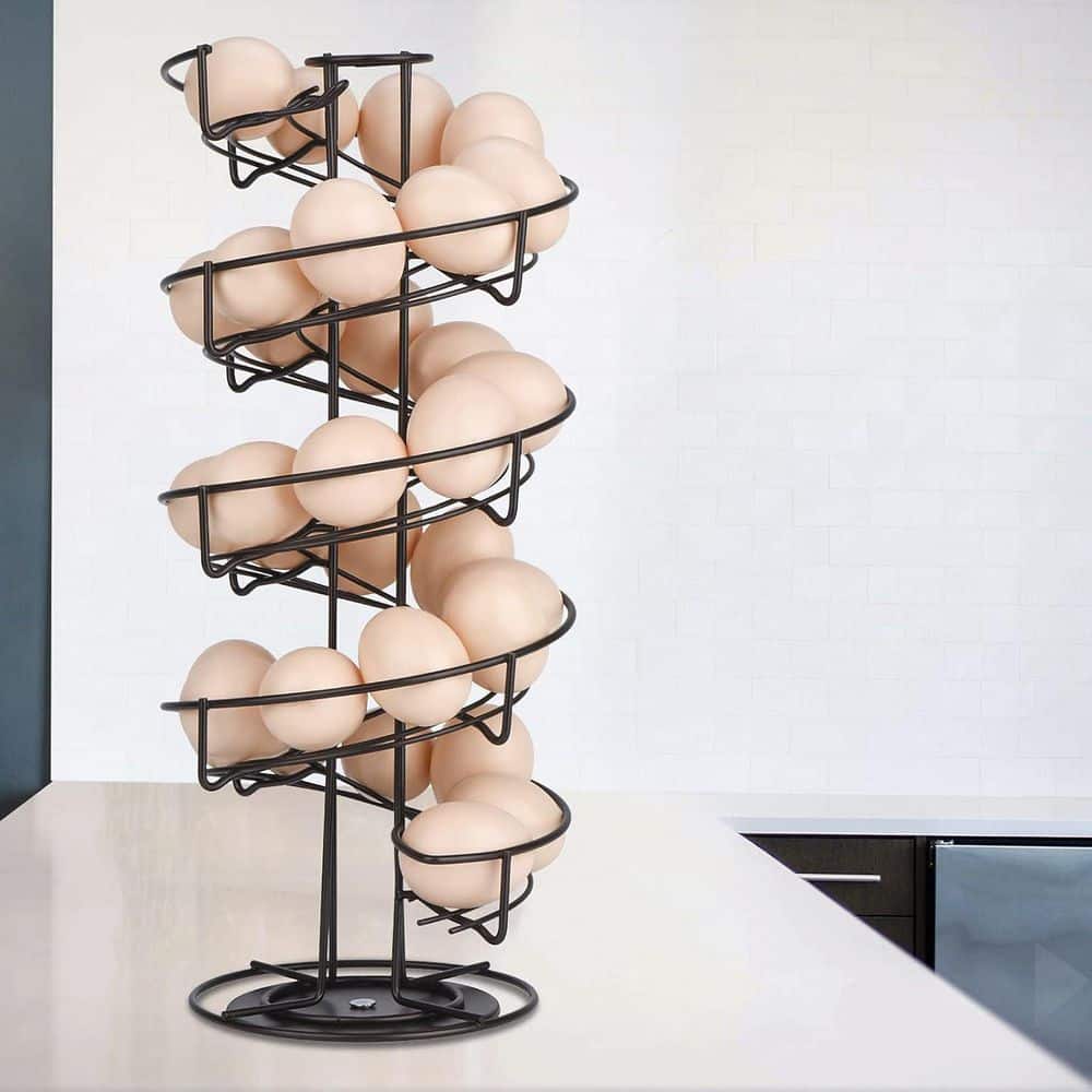 Egg Display Rack Brown 6.8 in. x 16 in. Steel Decorative Basket Storage Display Egg Rack ...