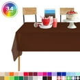 thumbnail image 1 of Brown 6 Pack Standard Disposable Plastic Party Tablecloth 54 Inch. x 108 Inch. Rectangle Table Cover By Zimpleware, 1 of 6