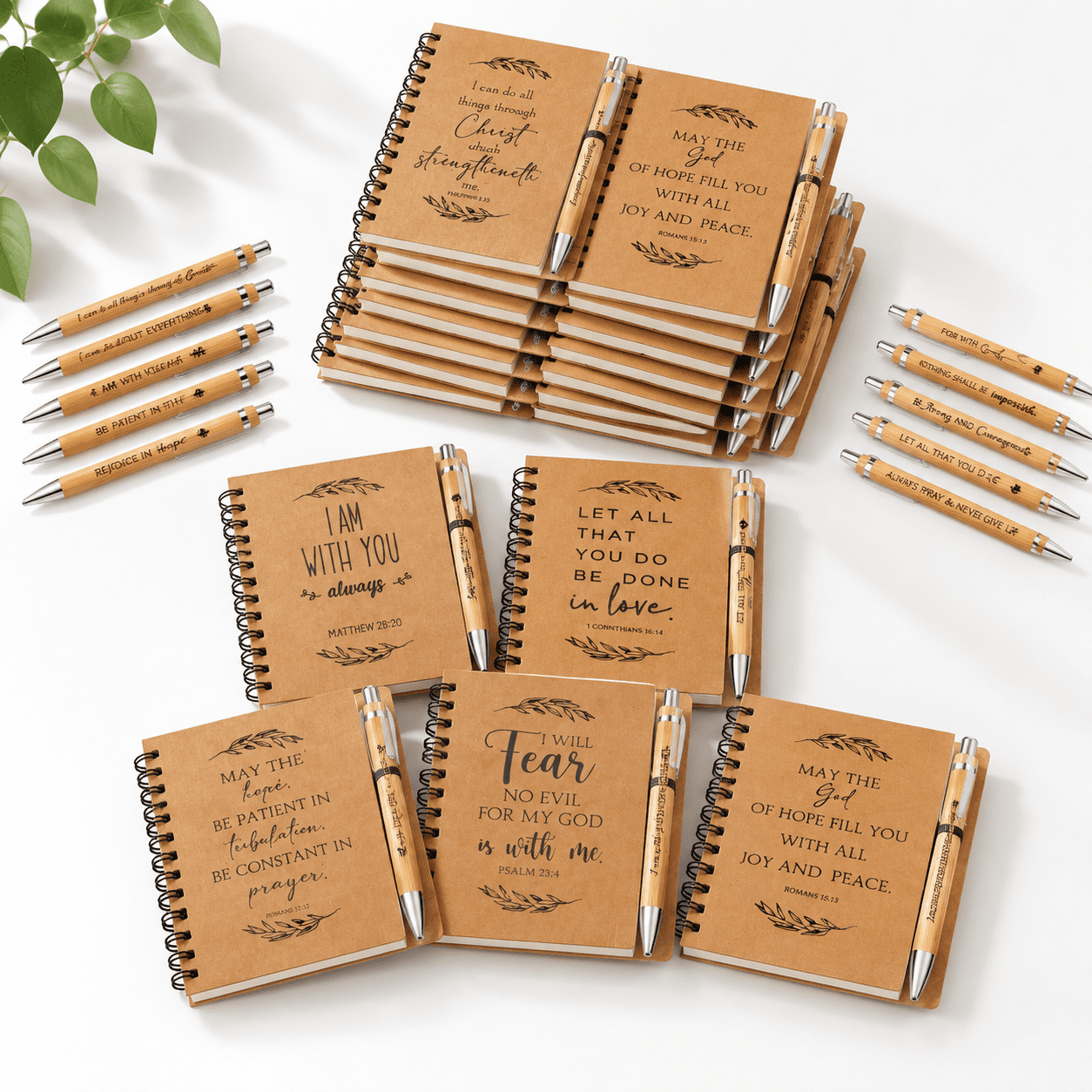 Spinner Notebook Brown 60-Piece Spiral Notebook and Pen Set for Writing and Note-Taking ...