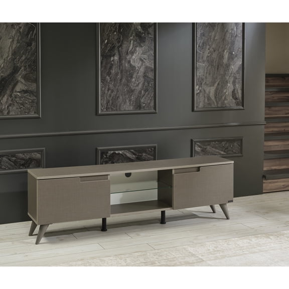 Brown, 67-inch Wide Unit / Appropriate for Contemporary TV Display