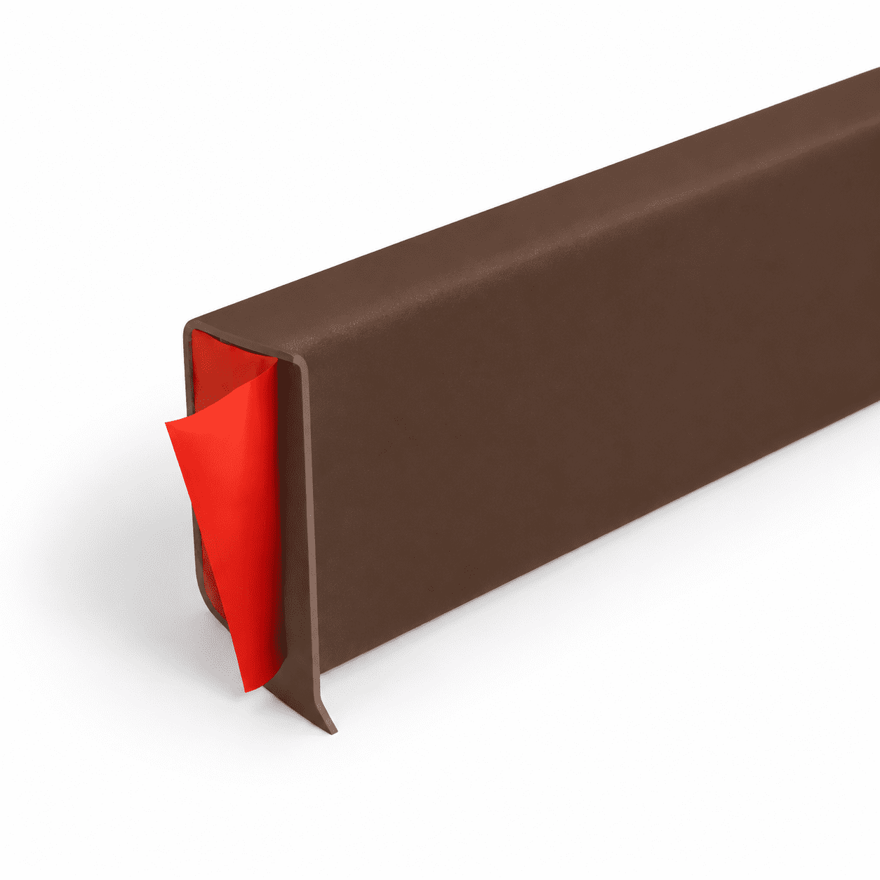 Brown 6in x 60ft Self-Adhesive Vinyl Wall Baseboard Molding Trim ...