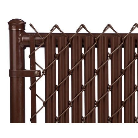 Brown 7ft Ridged Slat for Chain Link Fence