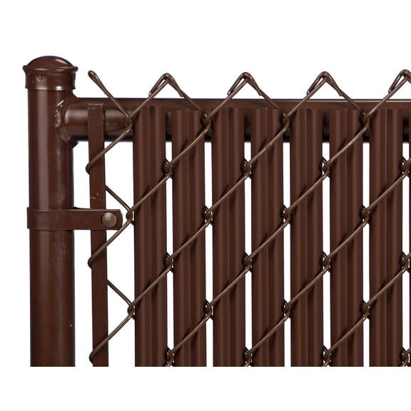 Brown 7ft Ridged Slat for Chain Link Fence