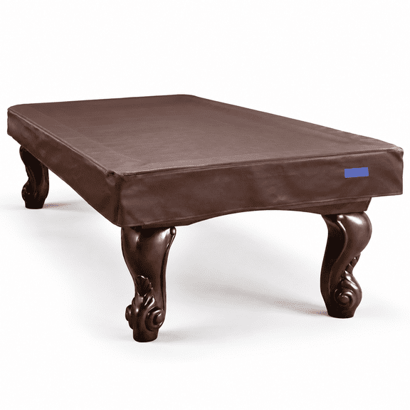 Brown 9 FT - (112"L × 62"W × 8"H) Heavy Duty Leatherette Billiard Table Cover