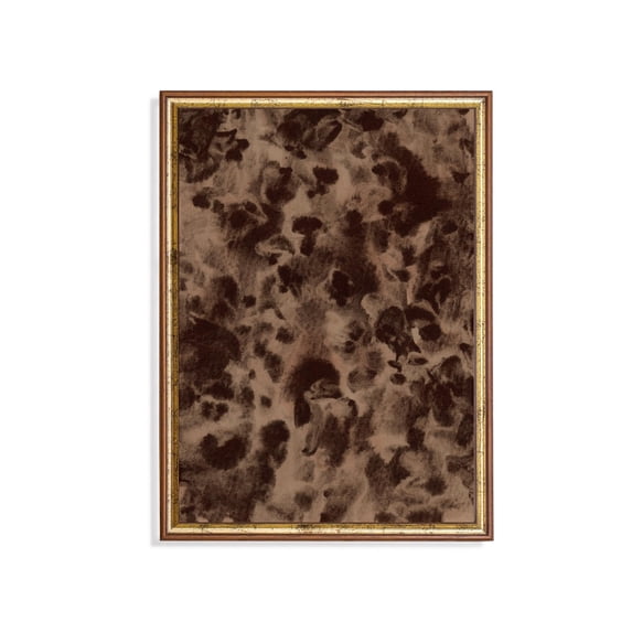 Brown Abstract Botanical Poster, Moody Floral Illustration with Organic ...