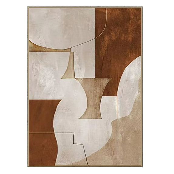 Brown Abstract Painting Wabi Sabi Wall Art Minimalist Painting Neutral Abstract Art Lare Earth Tone Modern Painting Home Decor