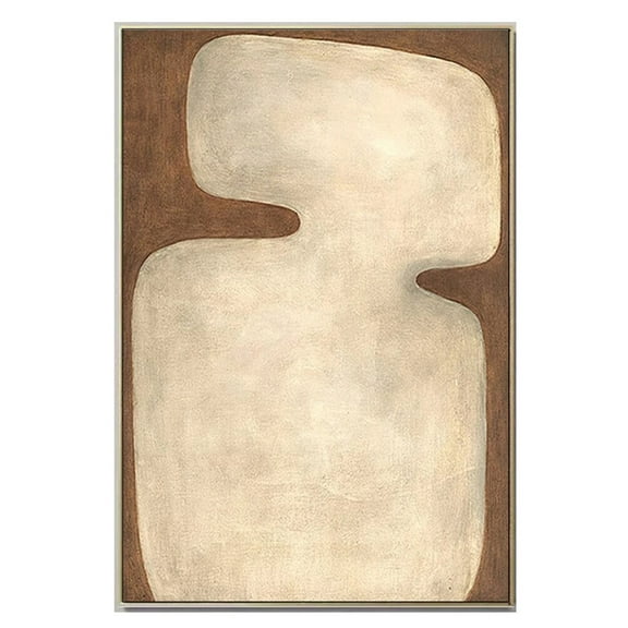 Brown Abstract Painting Wabi Sabi Wall Art Minimalist Painting Neutral Abstract Art Lare Earth Tone Modern Painting Home Decor