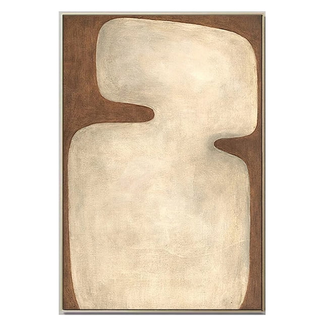 Brown Abstract Painting Wabi Sabi Wall Art Minimalist Painting Neutral ...
