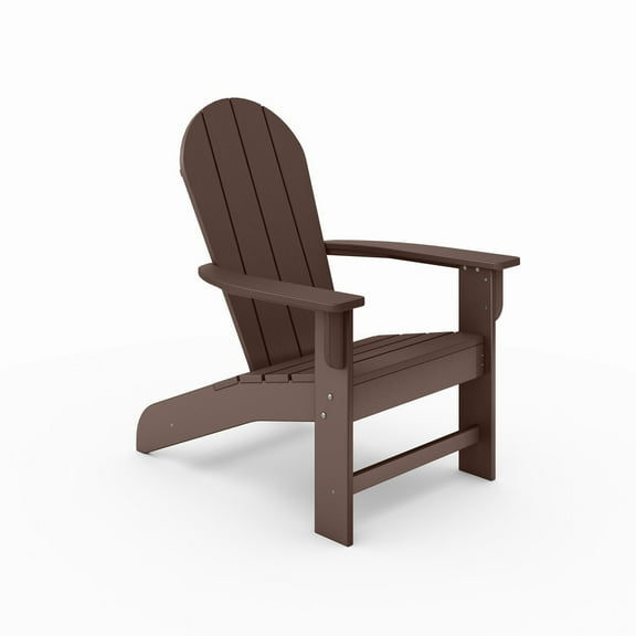 Brown Adirondack Chair – Premium HDPE Poly Lumber for Pool, Patio, and Garden Elegance