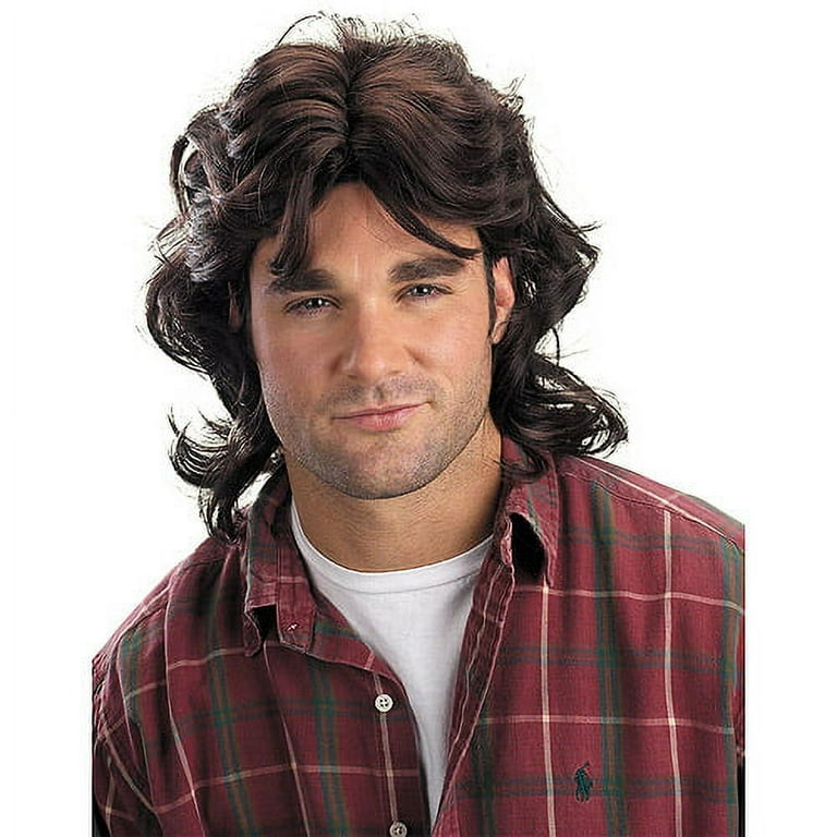 Brown Adult Halloween Mullet Wig Walmart