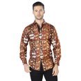 thumbnail image 1 of Brown And Gold Casual Long Sleeve Shirt 44024, 1 of 1
