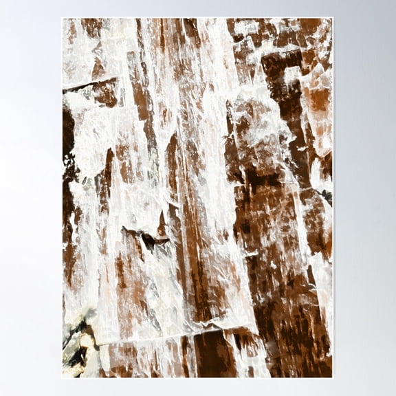 Brown And White Wood Texture Poster Wall Art, Modern Wall Decor For Living Room Bedroom, 12x18 UNFRAMED