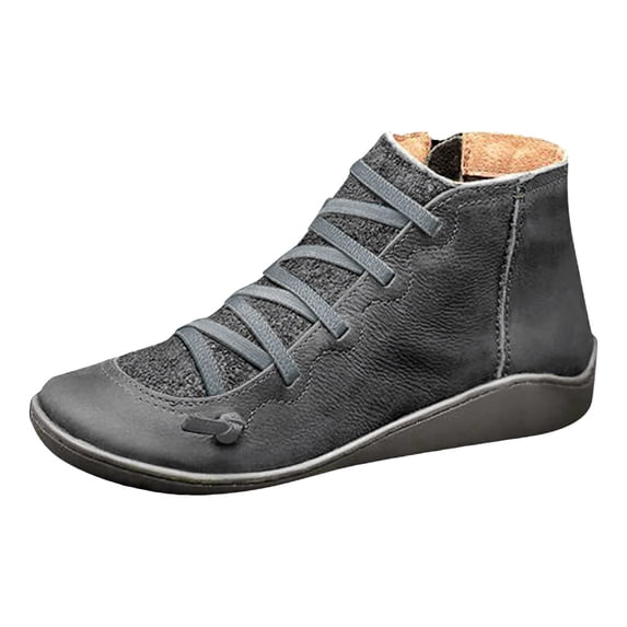 Brown Ankle Boots For Women Women's Ankle Boots & Booties Women's Low Heel Ankle Boots Fashion Zipper Elastic Fall Booties Shoes