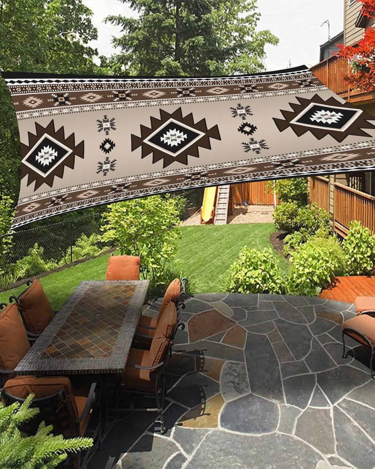Brown Aztec Sun Sail Shades Rectangle Canopy,Sunlight Block Heavy Duty ...