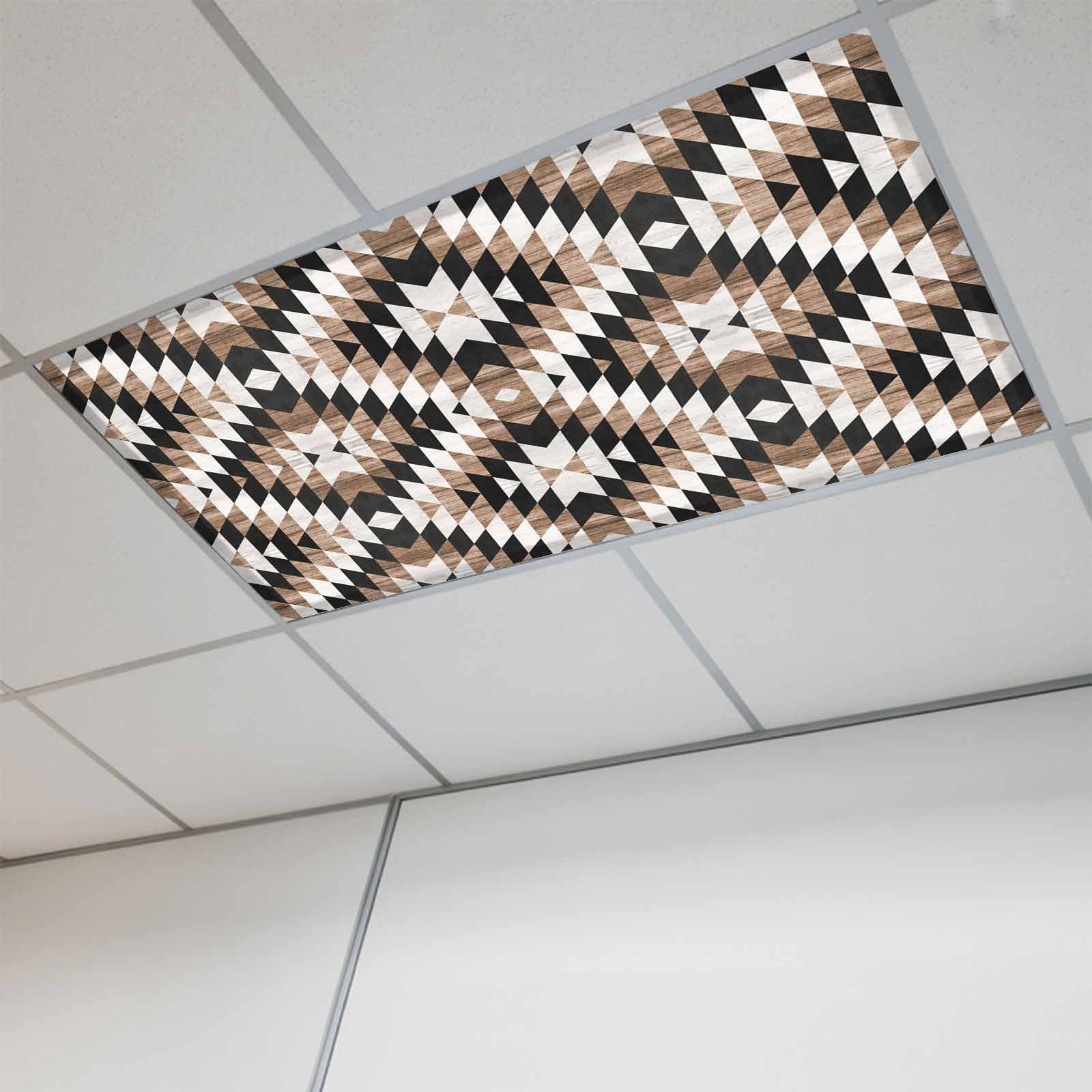 Brown Aztecs Fluorescent Light Covers, Abstract Southwest Geometric ...