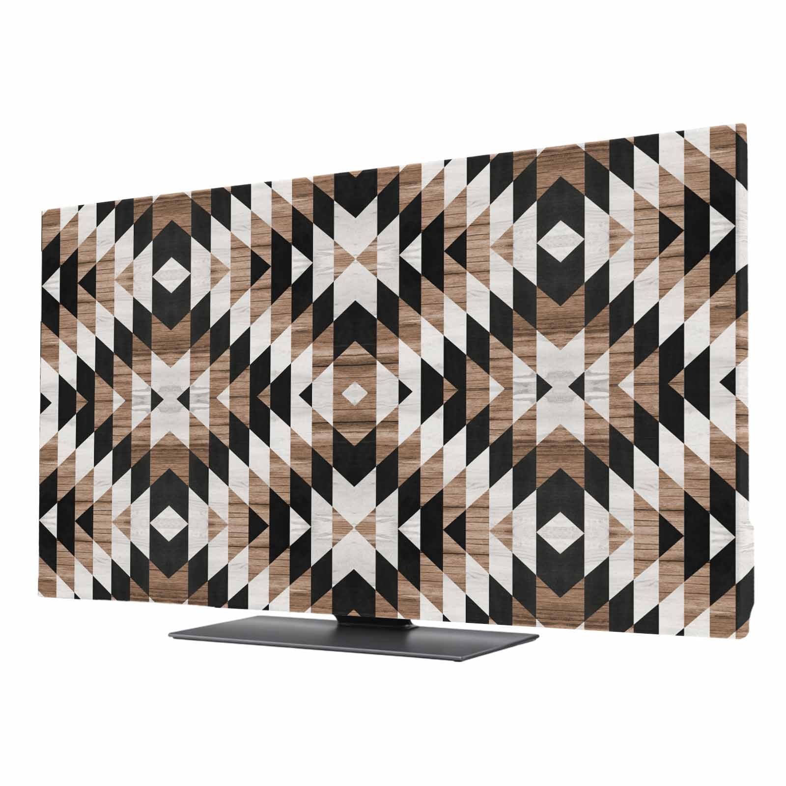 Brown Aztecs TV Cover for 32 Inch Screen,Stretch Fabric Dustproof TV ...