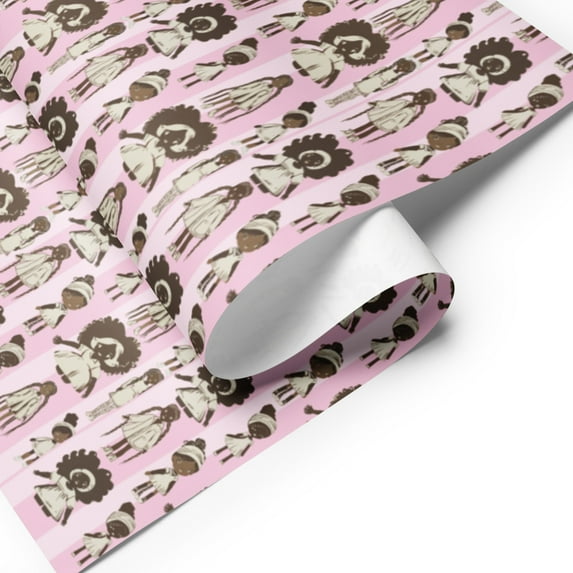Brown Baby Doll Wrapping paper sheets